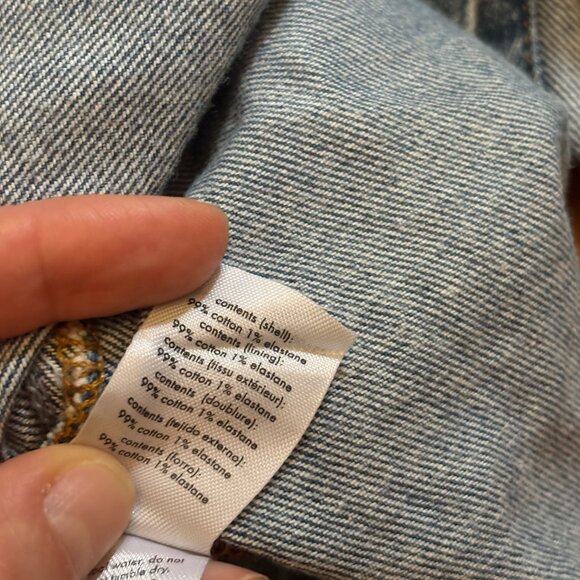 WeWoreWhat Boyfriend Indigo Denim Shirt, Light Rustic - NWT, XS/S - Picture 11 of 13